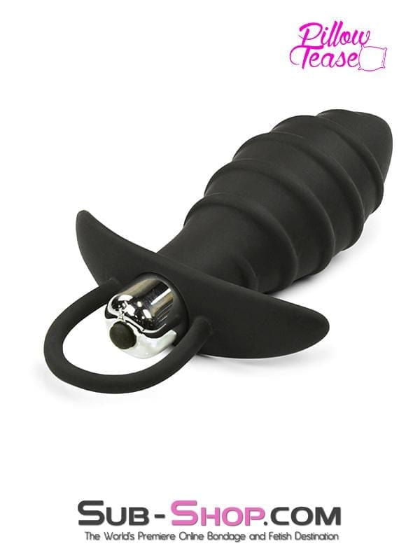 Black Friday Blowout 1309M      The Pacifier Ribbed Vibrating Butt Plug - LAST CHANCE - Final Closeout!