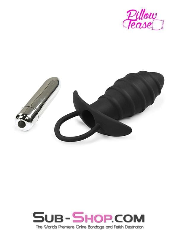 Black Friday Blowout 1309M      The Pacifier Ribbed Vibrating Butt Plug - LAST CHANCE - Final Closeout!