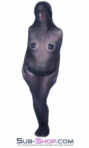 Black Friday Blowout 1490DL      Black Sheer Encasement Silk Stocking Full Body Sack - MEGA Deal