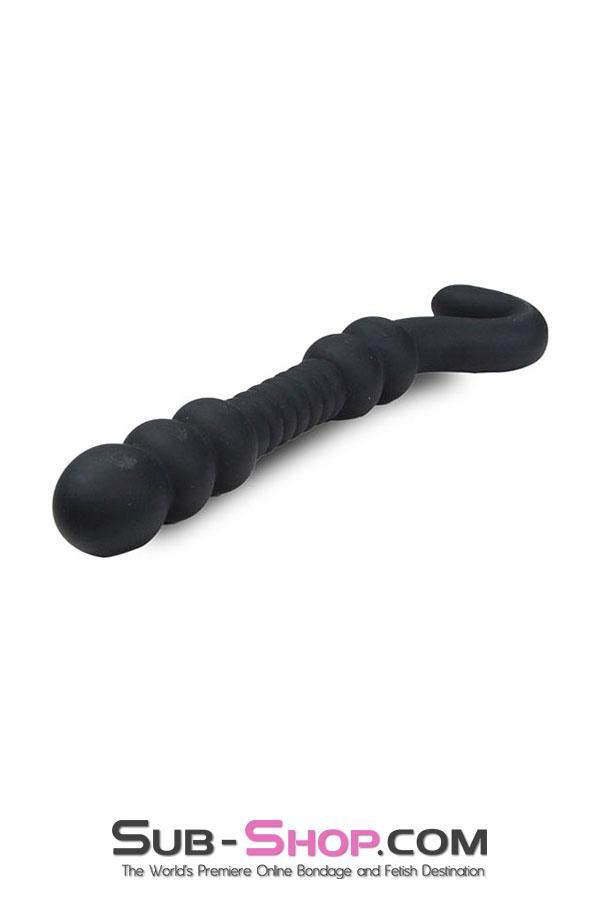 Black Friday Blowout 2365M      Big Black Bumpy Silicone Probe - LAST CHANCE - Final Closeout!