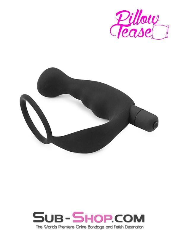 Black Friday Blowout 2631M      Ecstasy Silicone Vibrating Butt Plug & Cock Ring Set - LAST CHANCE - Final Closeout!