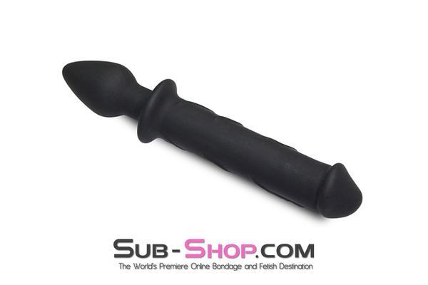 Black Friday Blowout 2704M      Dual Pleasures Double Ended Silicone Dildo and Butt Plug - LAST CHANCE - Final Closeout!