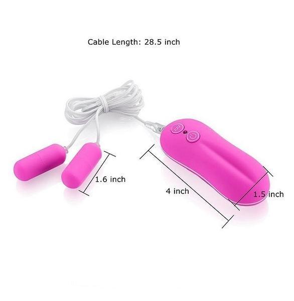 Black Friday Blowout 4720M      10 Function Dual Pink Vibrating Soft Touch Bullets - LAST CHANCE - Final Closeout!