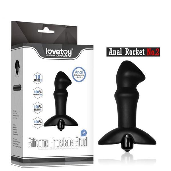 Black Friday Blowout 7255AC      Silicone Prostate Stud Vibrating Anal Teaser - LAST CHANCE - Final Closeout!