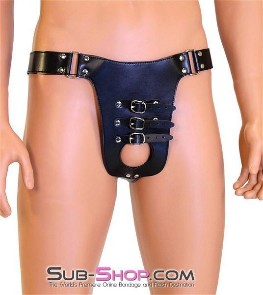 Black Friday Blowout 8893MH      Buckling Cock Keeper Bondage Waist Harness - MEGA Deal