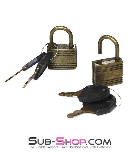 Black Friday Blowout 9758A      Bondage Gear Padlock, Antiqued Brass - MEGA Deal