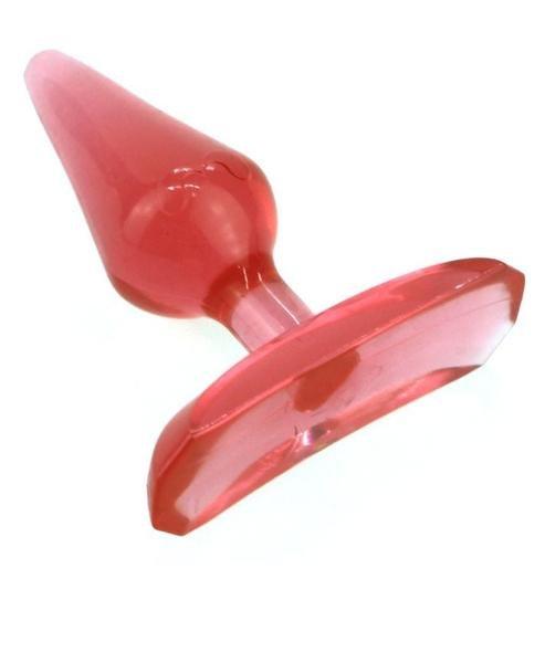 Black Friday Blowout 9775M      Red Crystal Jelly Butt Plug - LAST CHANCE - Final Closeout!