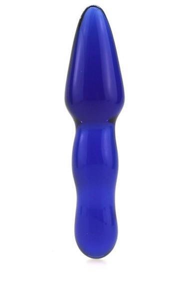 Black Friday Blowout 9784M      Cobalt Ice Glass Double Ended Tapered Massaging Rod - LAST CHANCE - Final Closeout!