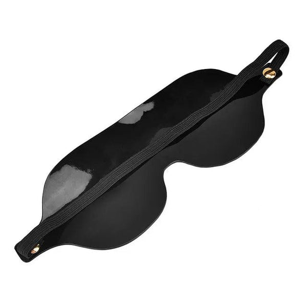 Blindfold 0241DL      Shiny Black Patent Eye Mask Blindfold