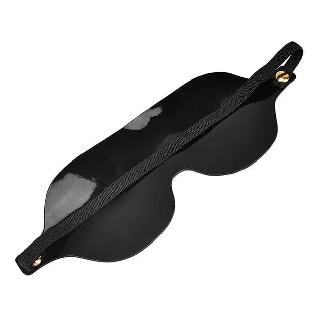 Blindfold 0241DL      Shiny Black Patent Eye Mask Blindfold