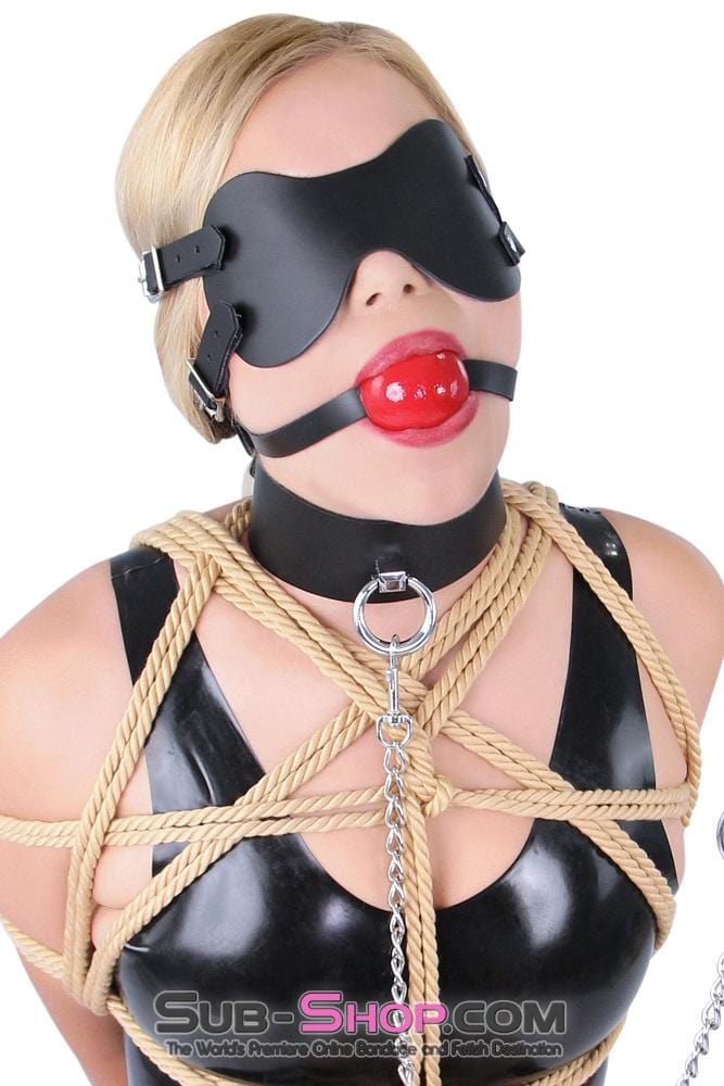 Blindfold 2430A      Lights Out Black Leather Blindfold