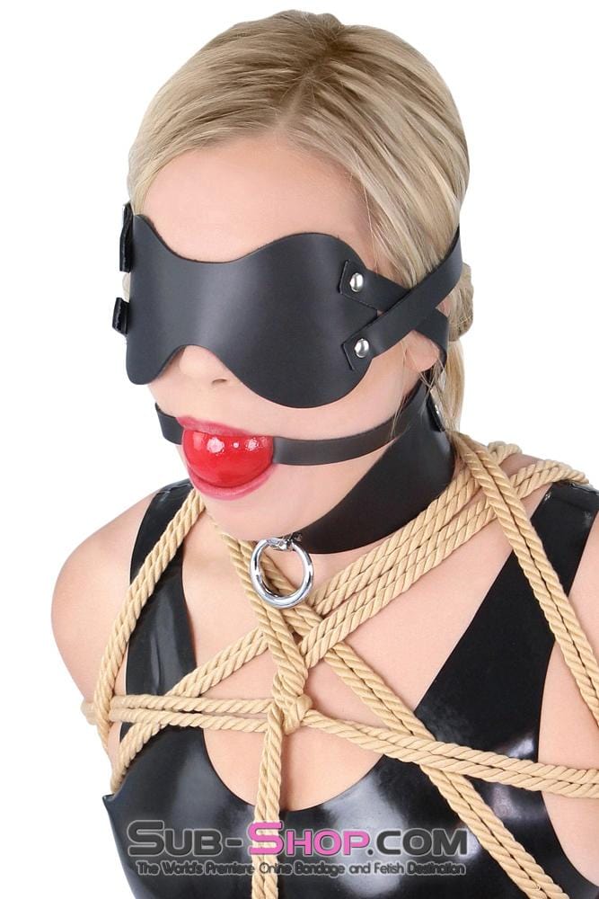 Blindfold 2430A      Lights Out Black Leather Blindfold