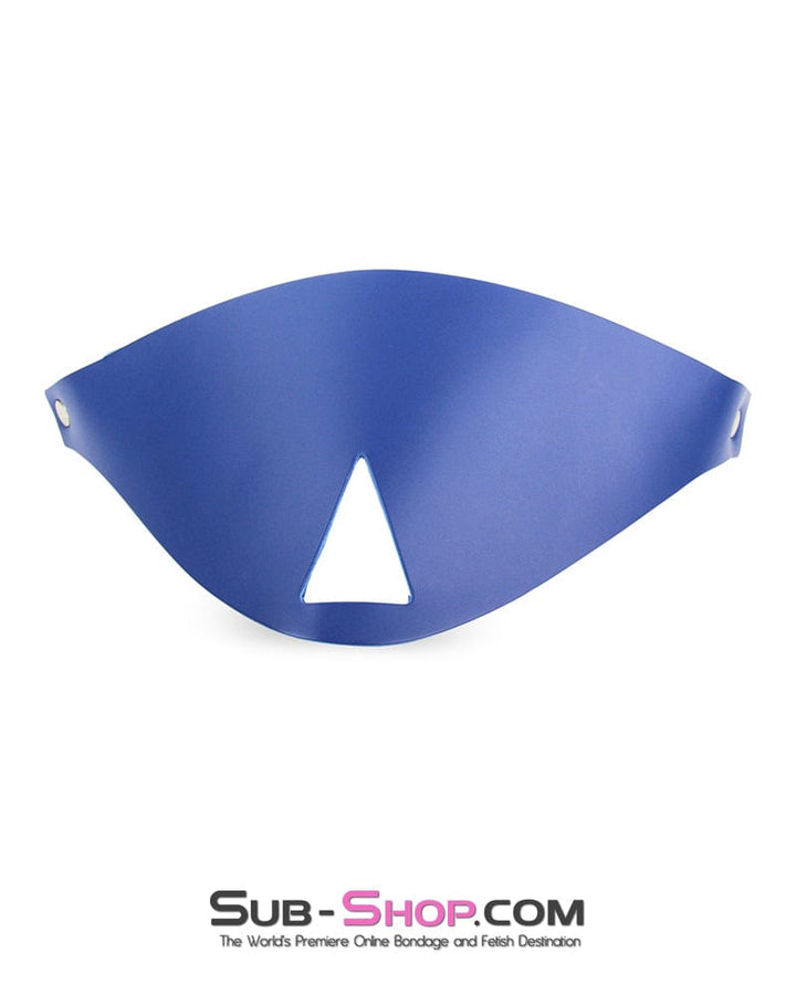 Blindfold 3440A      Royal Blue Cover Up Full Coverage Leather Blindfold