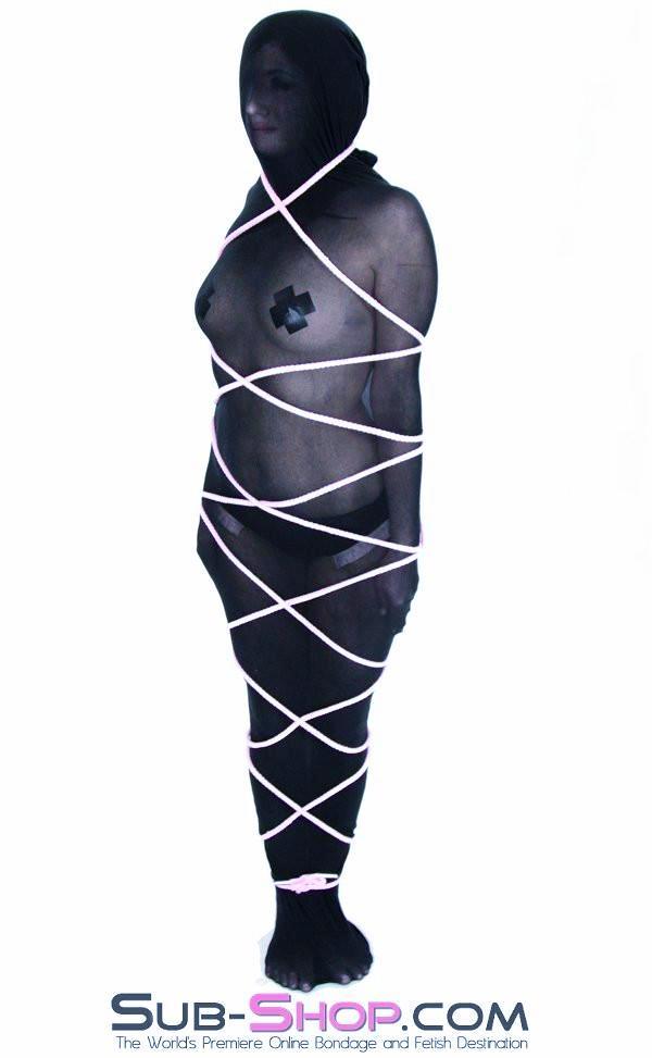 Body Sack 1490DL      Black Sheer Encasement Silk Stocking Full Body Sack