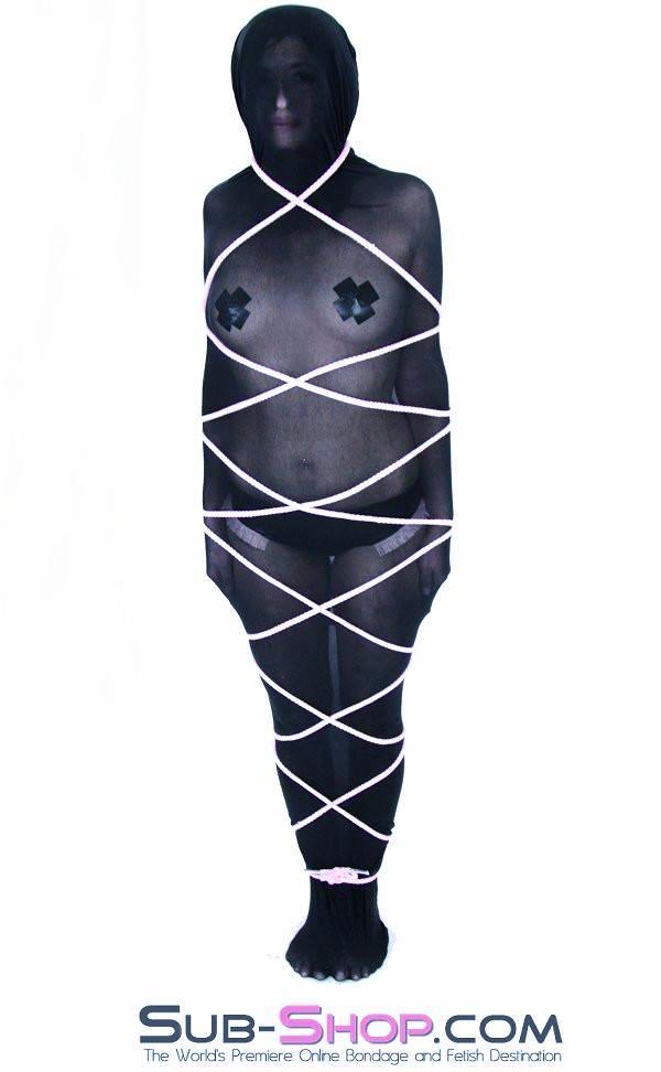Body Sack 1490DL      Black Sheer Encasement Silk Stocking Full Body Sack