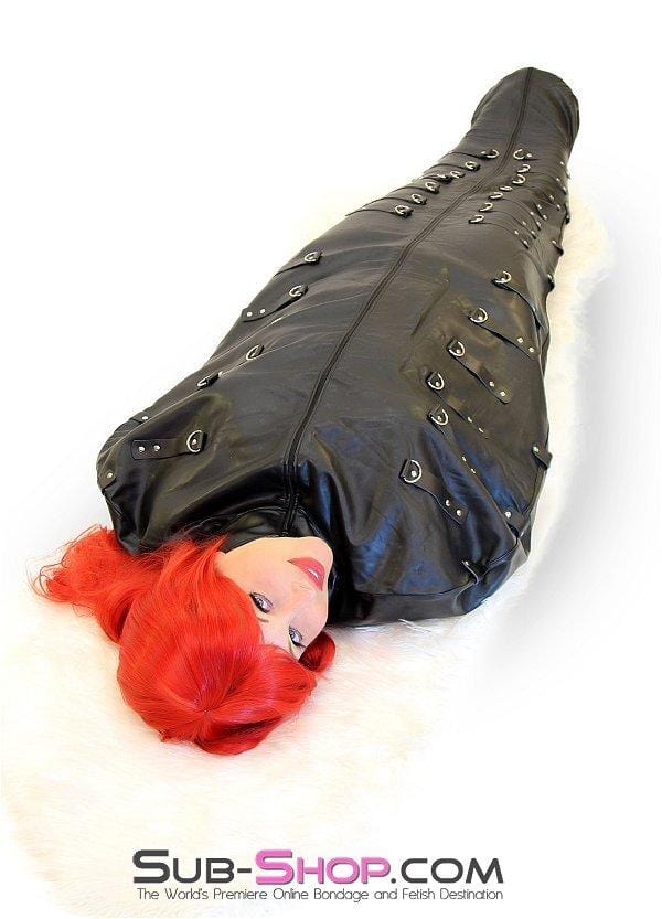 Body Sack Small / Medium 7849DL      Complete Domination Full Body Binder Bag with Zip Open Full Face Hood