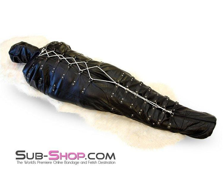 Body Sack Small / Medium 7849DL      Complete Domination Full Body Binder Bag with Zip Open Full Face Hood