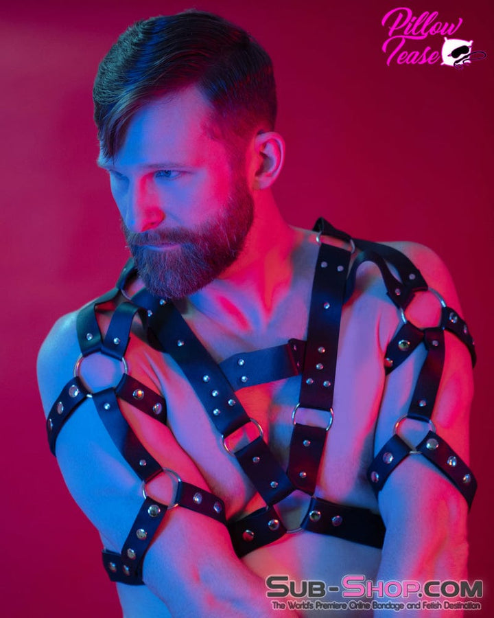 Bondage Harness 7901DL      The Gladiator Male Chest Bondage Harness