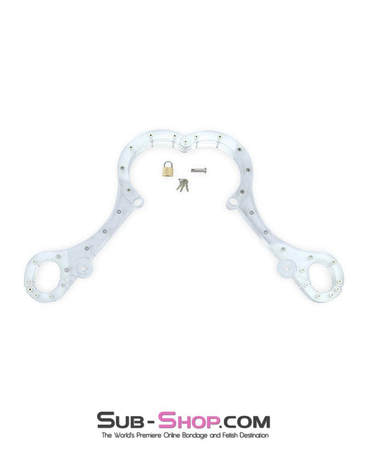 Bondage Set 6915M      Crystal Fiddle Collar And Handcuffs Bondage Cangue