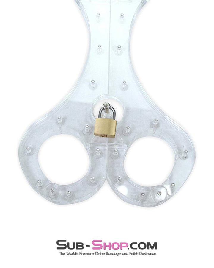 Bondage Set 6915M      Crystal Fiddle Collar And Handcuffs Bondage Cangue