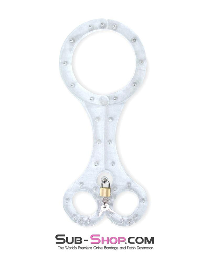 Bondage Set 6915M      Crystal Fiddle Collar And Handcuffs Bondage Cangue