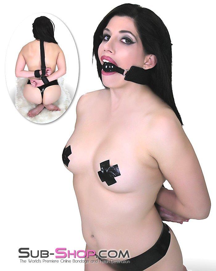 Bondage Set 9814M      Ball Gag and Connected Wrist Restraint System