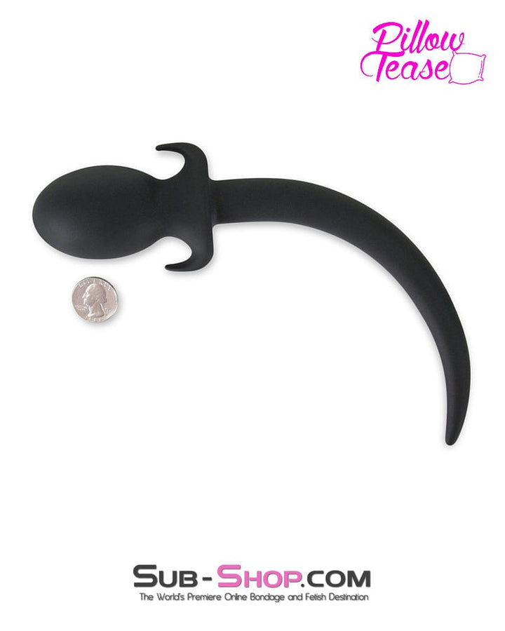 Butt Plug 0627M      Puppy Dog Pet Play Silicone Anal Plug Dog Tail, Medium Plug