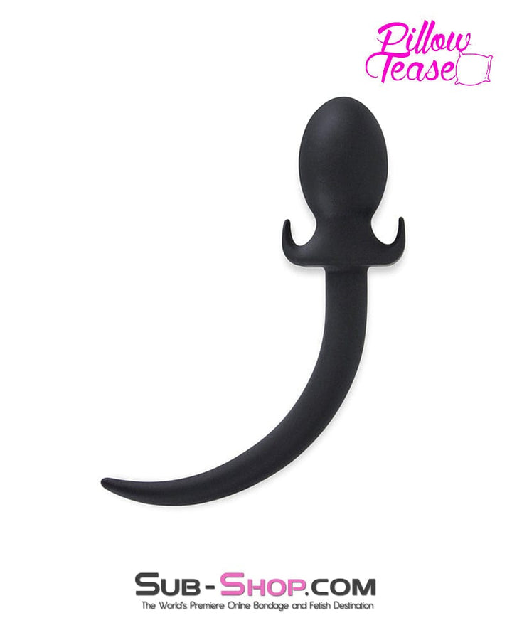 Butt Plug 0627M      Puppy Dog Pet Play Silicone Anal Plug Dog Tail, Medium Plug