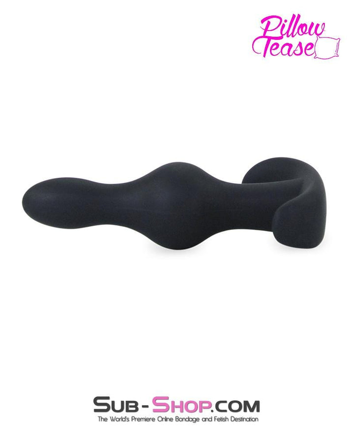 Butt Plug 0649E      Small Black Silicone Anal Exciter Butt Plug