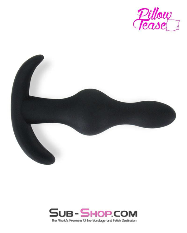 Butt Plug 0649E      Small Black Silicone Anal Exciter Butt Plug