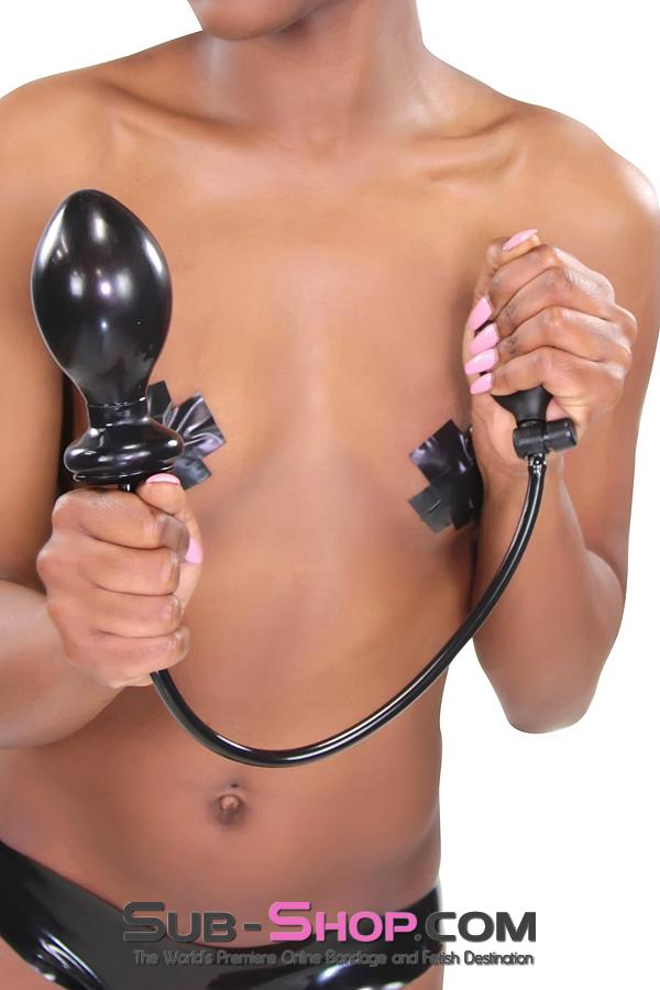 Butt Plug 2445RS      Inflatable 4” Solid Anal Trainer Expanding Plug