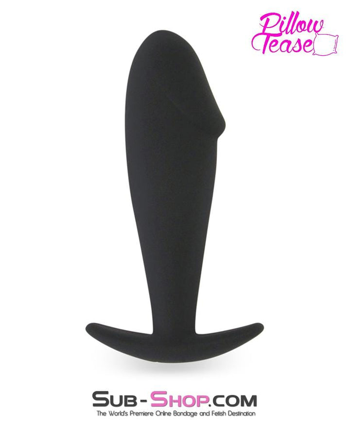 Butt Plug 6784M      Anal Torpedo Black Silicone Butt Plug