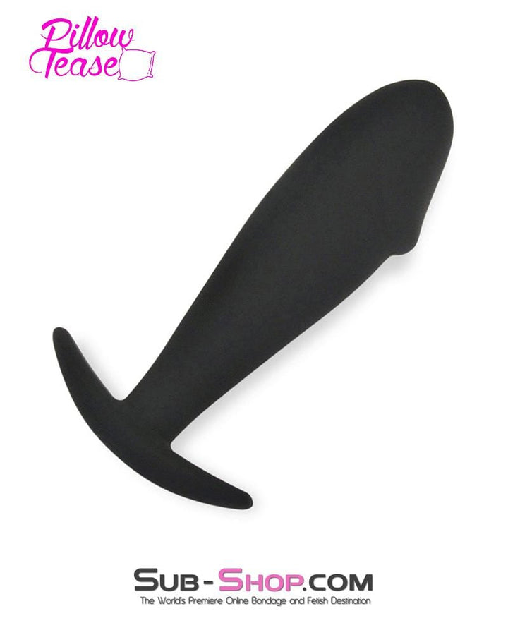 Butt Plug 6784M      Anal Torpedo Black Silicone Butt Plug