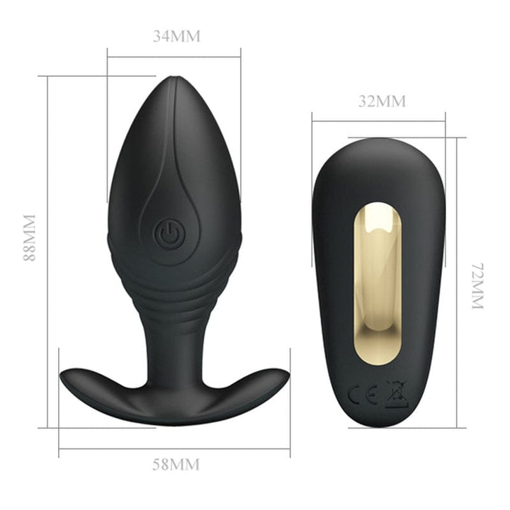 Butt Plug 7038M      12 Function Rechargeable Waterproof Remote Royal Pleasure Anal Pleasures Plug