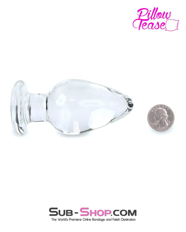 Butt Plug 7093E      Big Glass Clear Anal Sensations Plug