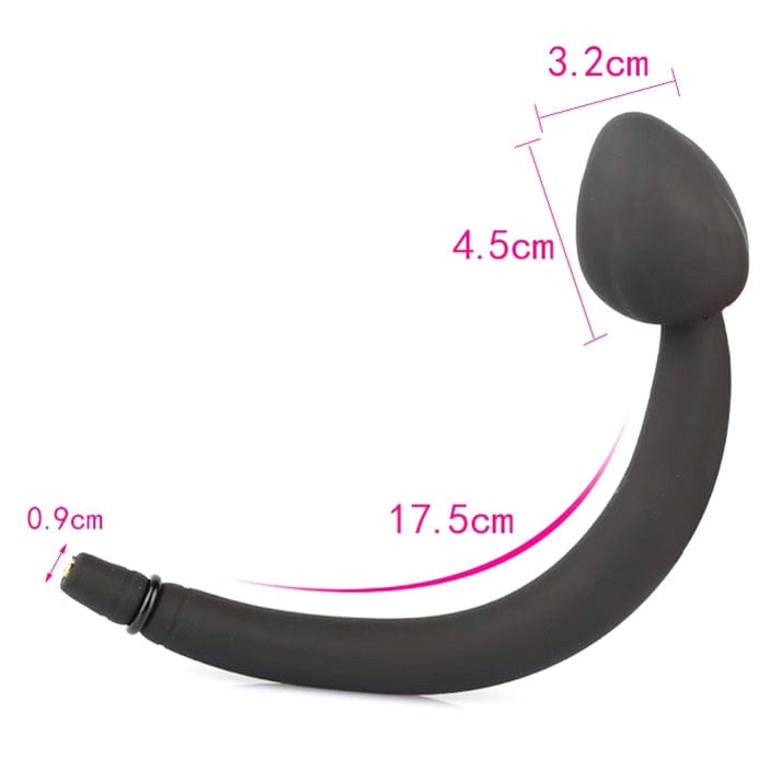 Butt Plug 7344M      Vibro Ball Inflatable Silicone Plug with Removeable Hose Pump
