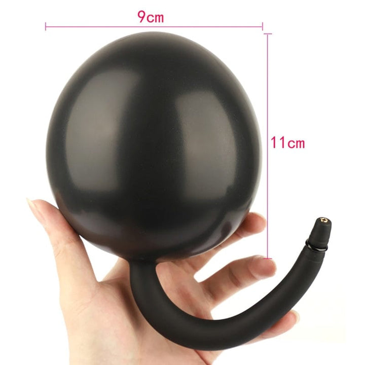 Butt Plug 7344M      Vibro Ball Inflatable Silicone Plug with Removeable Hose Pump