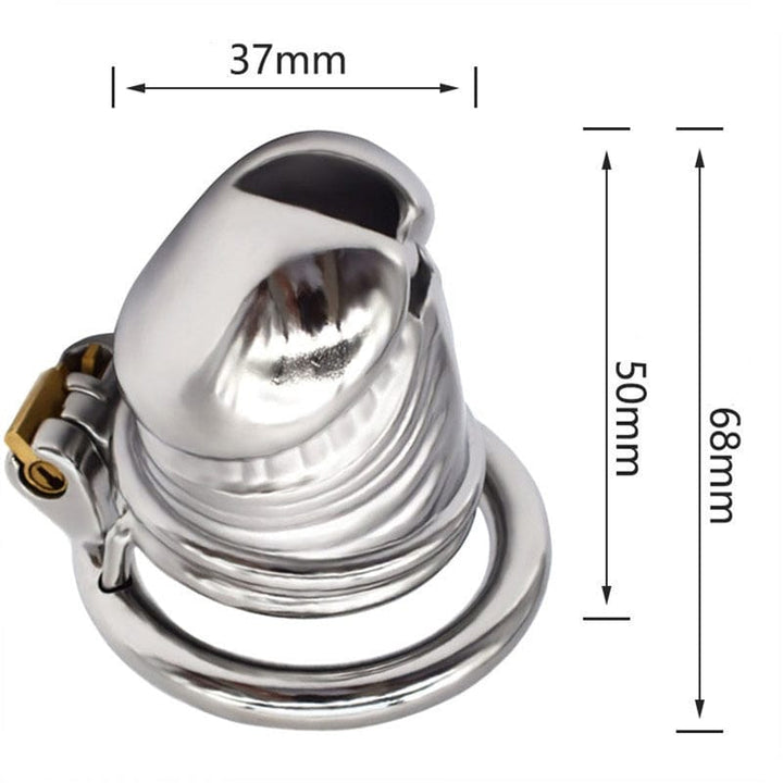 Chastity 0642M      Penis Head High Security Steel Cock Cage Chastity