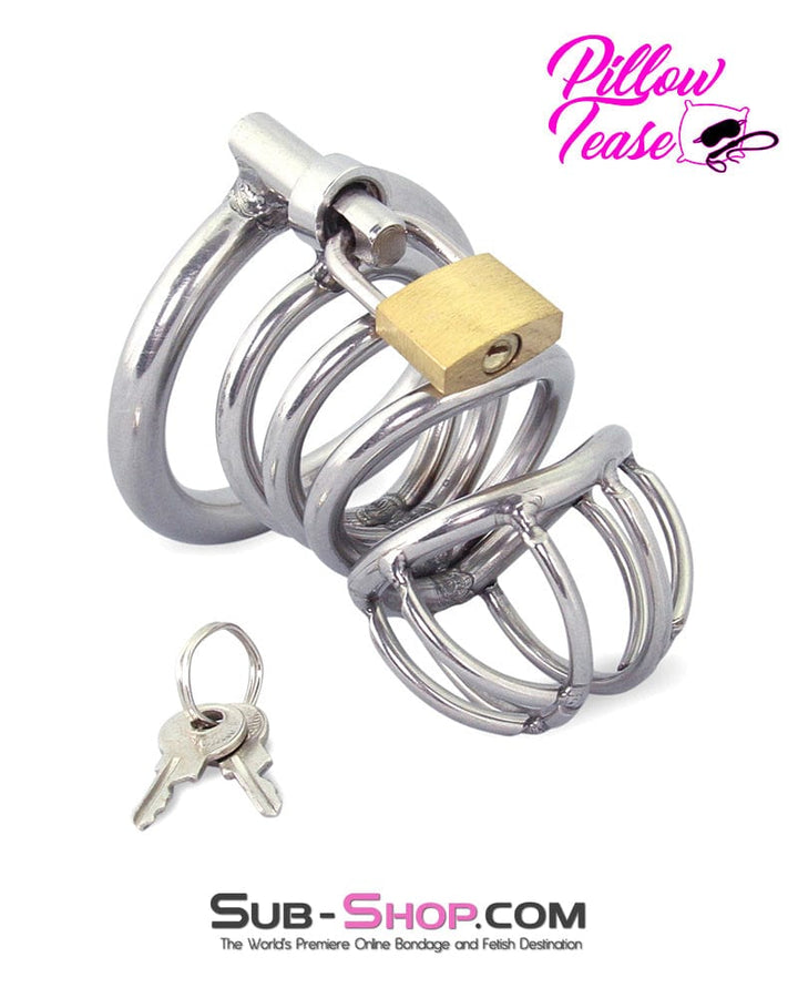 Chastity 0677M      The Wave Stainless Steel Chastity Cage