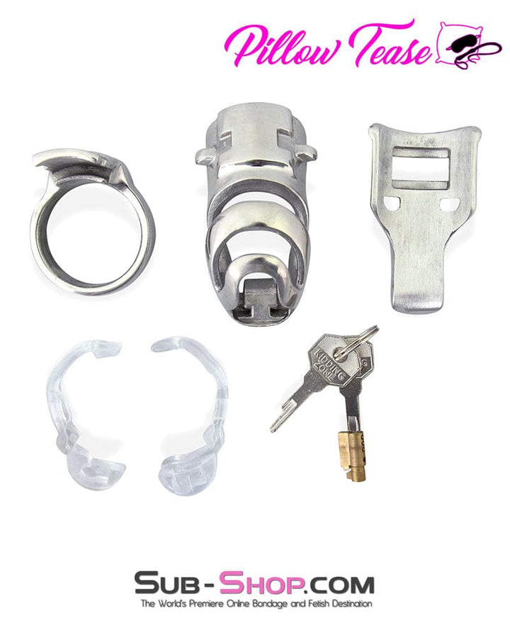 Chastity 0686M      Long Knight in Shining Armor Steel Cock Cage System
