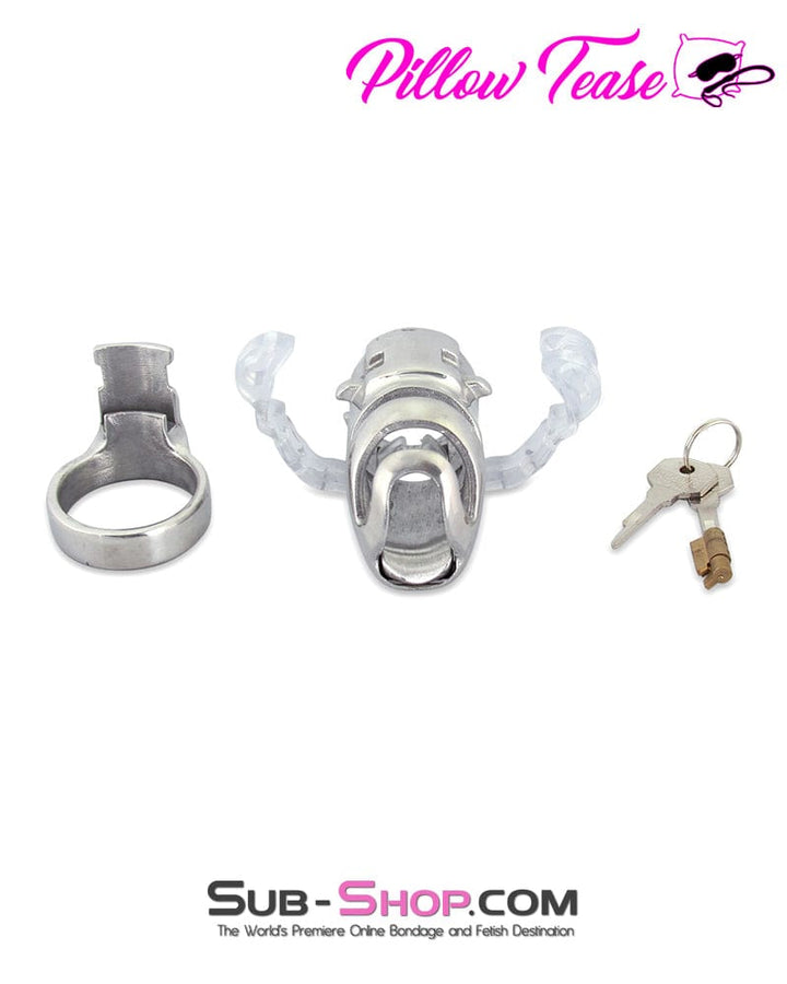 Chastity 0686M      Long Knight in Shining Armor Steel Cock Cage System