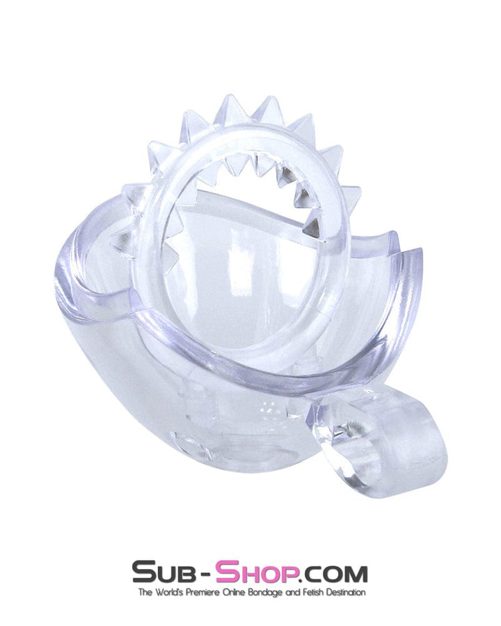 Chastity 0740M      Small Egg Cock and Balls Chastity Cage with Spiked Anti Pull Off Ball Torture Ring