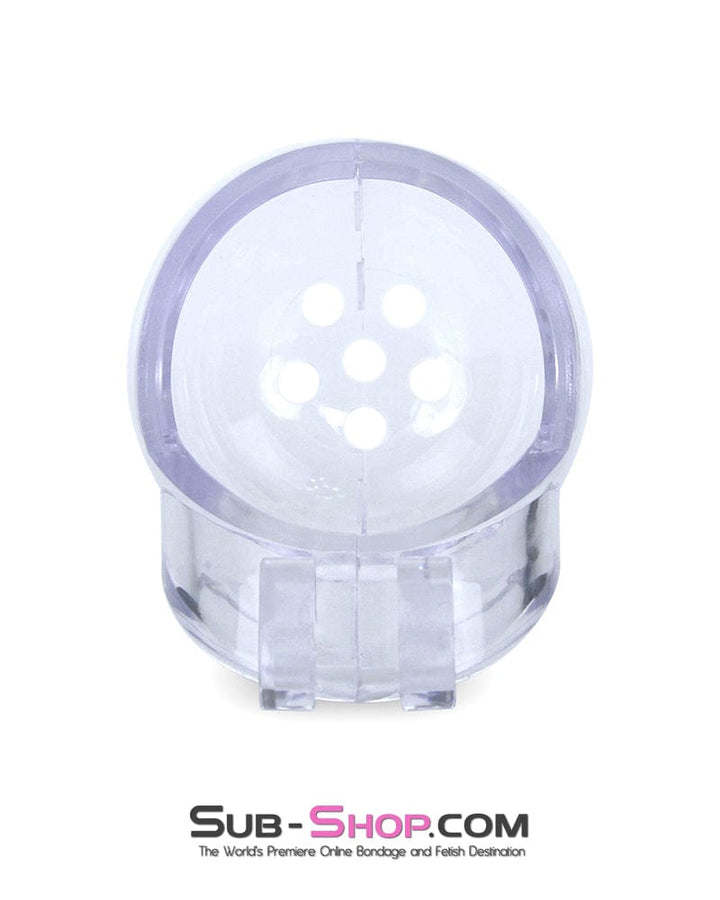 Chastity 0740M      Small Egg Cock and Balls Chastity Cage with Spiked Anti Pull Off Ball Torture Ring
