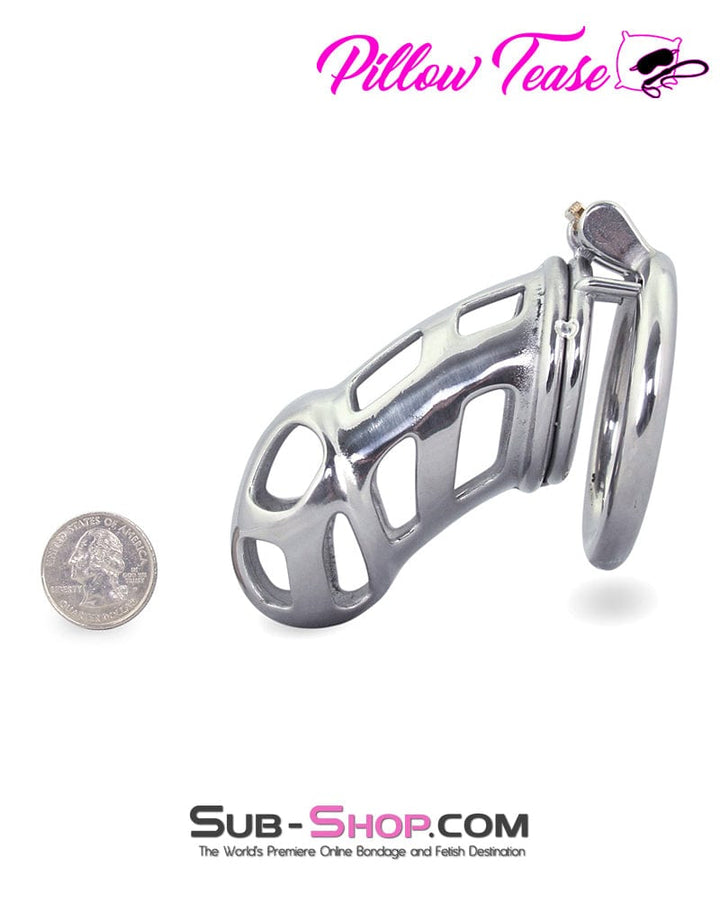 Chastity 0795AR      Hard Up Locking Steel Male Chastity Teasing Cage
