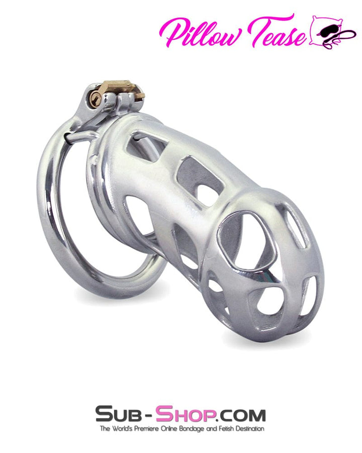 Chastity 0795AR      Hard Up Locking Steel Male Chastity Teasing Cage