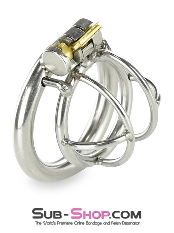 Chastity 0963RS      Tiny Tool High Security Steel Locking Male Bondage Chastity Device