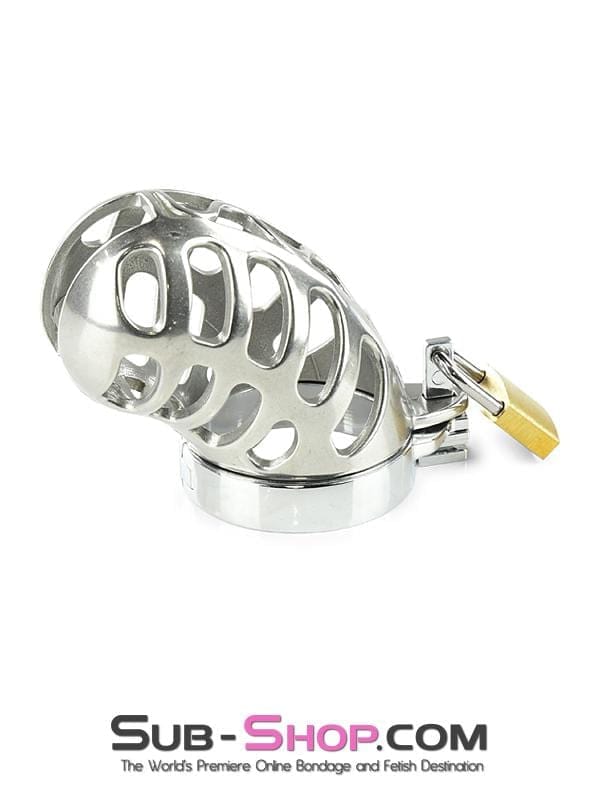 Chastity 1.5" Cock Ring 1884AR      Stainless Steel Cock & Ball Locking Male Chastity System