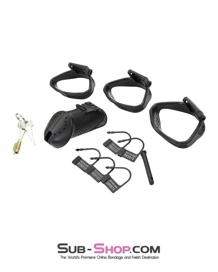 Chastity 1304AR      Mistresses Slave Black High Security Ventilated Locking Male Chastity Device