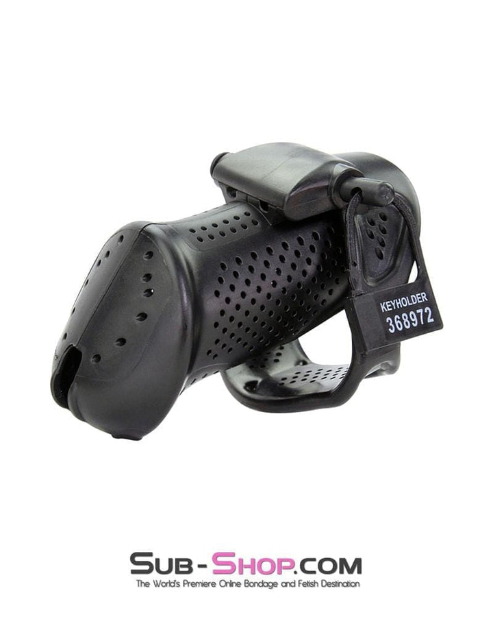 Chastity 1304AR      Mistresses Slave Black High Security Ventilated Locking Male Chastity Device