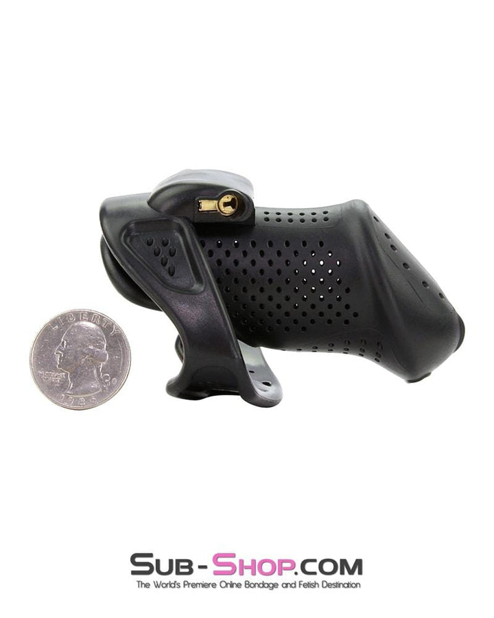 Chastity 1304AR      Mistresses Slave Black High Security Ventilated Locking Male Chastity Device
